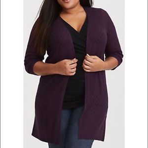Torrid cardigan laser cutouts